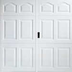 garador cathedral steel side hinged garage door panelled panels