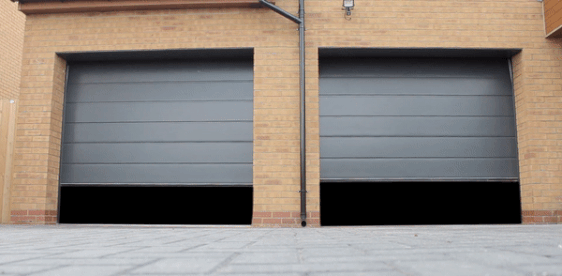 sectional garage doors opneng and closing