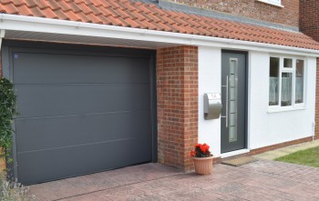 hormann sectional garage door with matching entrance door