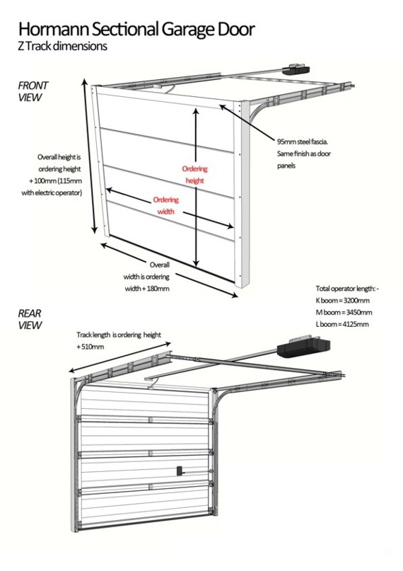 Hormann Sectional Garage Door Dimensions - Z Track_750_wide