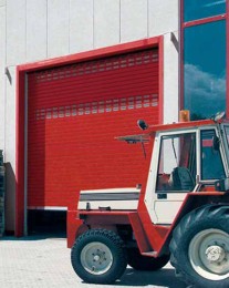 hormann industrial roller shutters in company branded special colours