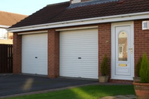gliderol non insulated rol-a-door single skin roller shutter garage door white twin double front door
