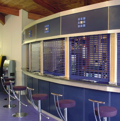 seceurovision 3800 punched installed on a bar in purple