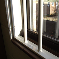 security with steel fixed bars