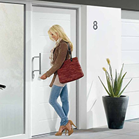 tps 015 with white finish Security with a matching sectional garage door