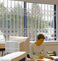discreet and tough steel grilles for office windows