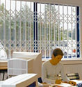 discreet and tough steel grilles for office windows