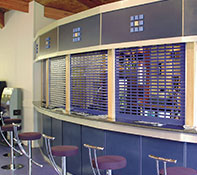 london bars and cafes secured with high vision manual shutters