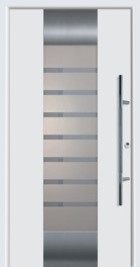 partial matt stripes on exterior of house door