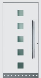hormann front entrance door style 177 with thermal insulation glass and horizontal squares