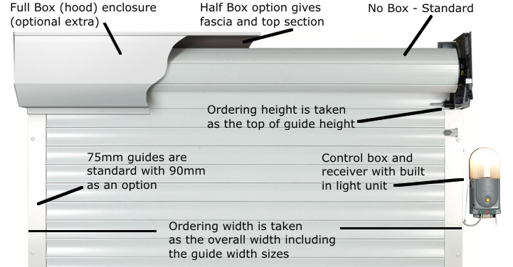 hood options for a seceuroglide roller garage door