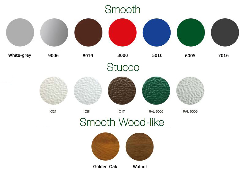 Colour Options for sliding doors