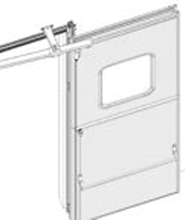 door panels folding for maximum width of opening