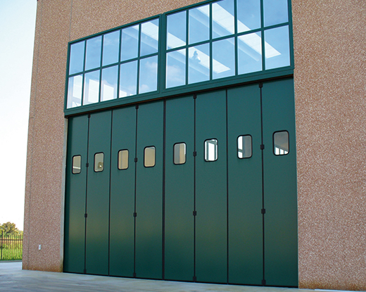Samson Apollo Folding Door with Windows in Green