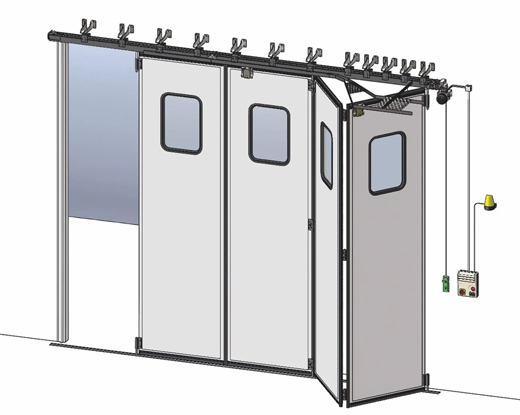 Technical drawing of Samson Apollo Folding Door