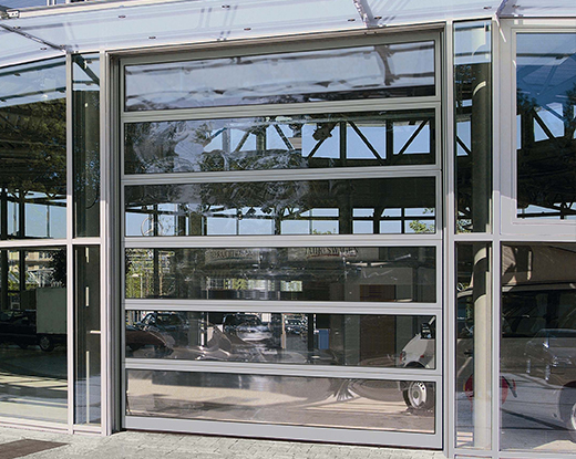 Glazed sectional door