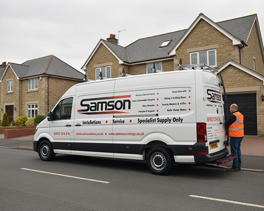 Installation team's van