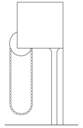 Side drawing Chain Operated Manual Door