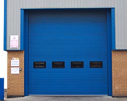 Hinged steel doors